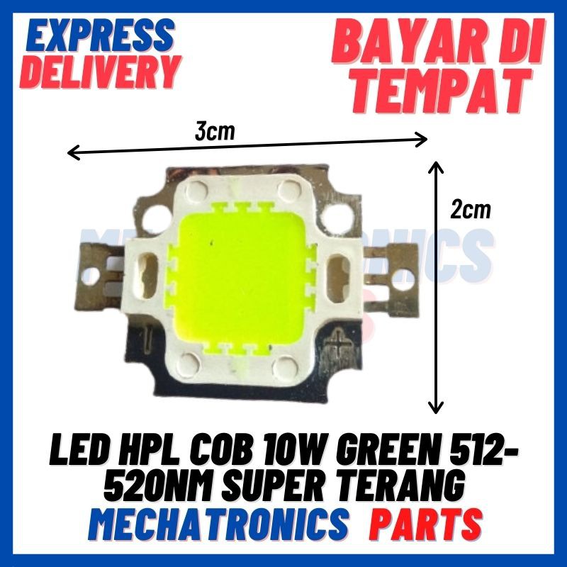 [DSP-9138] LED HPL COB 10WATT GREEN 512-520NM LAMPU SOROT SUPER TERANG