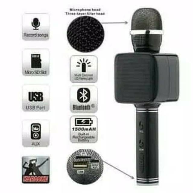 MIC KARAOKE YS68 WIRELESS PORTABLE ORIGINAL