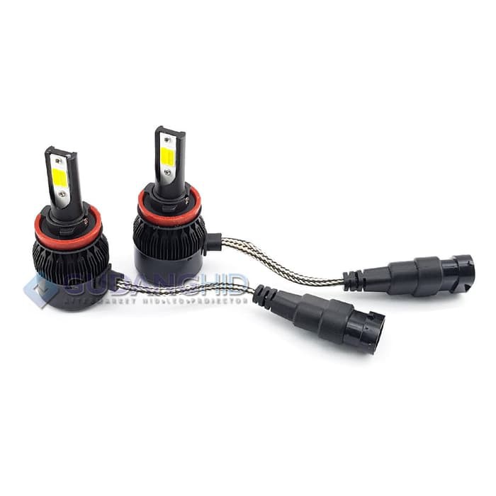 Lampu LED Mobil 2 Warna C6 H3 H7 H11 H16 HB3 HB4 HIR2 35W 3800 Lumens - H Tiga