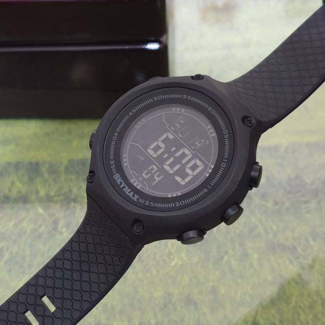 Jam Tangan Pria SkyMax Rubber Digital Diameter 4.5Cm#jamtanganpria