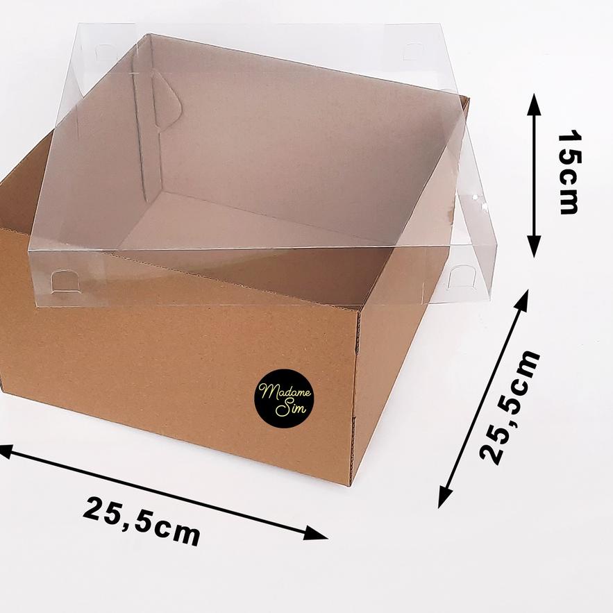 

BOX MIKA - DUS KUE - KOTAK - KARDUS 25 x 25 x 15 CM (ISI : 10 PCS)