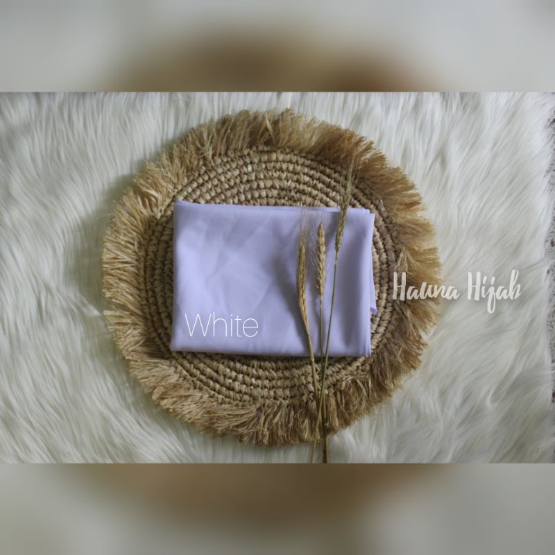 Khimar jumbo 2 layar/segiempat instan jumbo-Putih 2jb