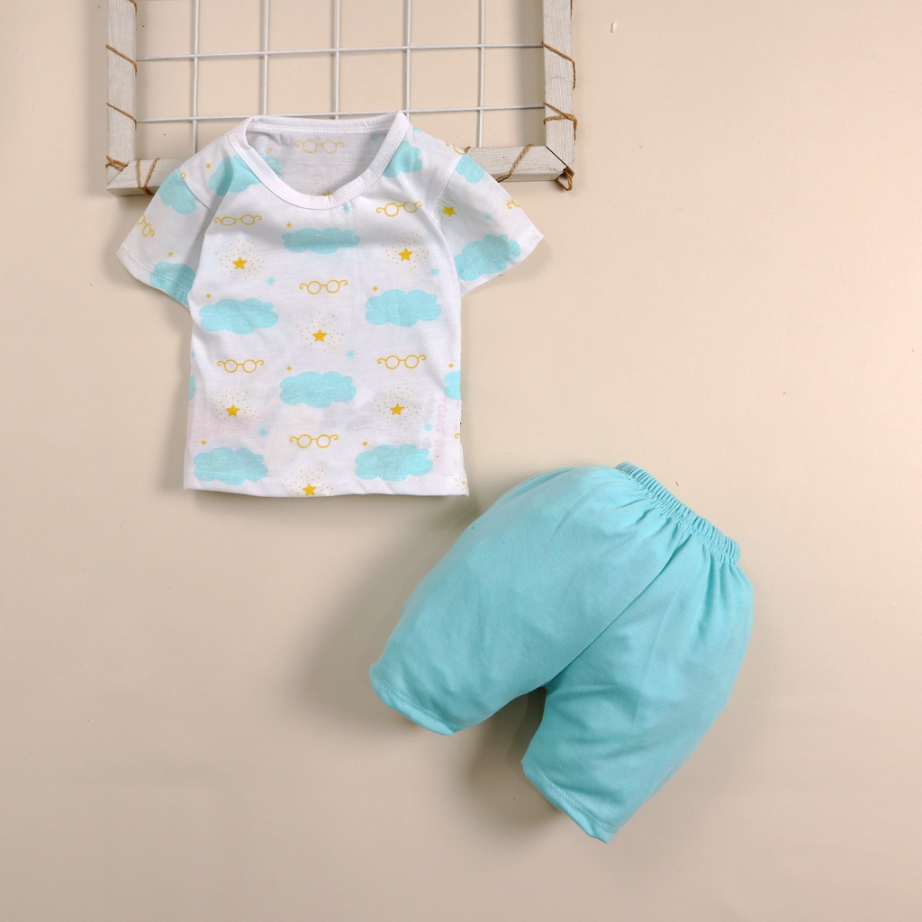 Motif Cloud Putih / Setelan Baju Bayi/Anak Laki-laki Usia 6 Bulan - 3 Tahun Baju