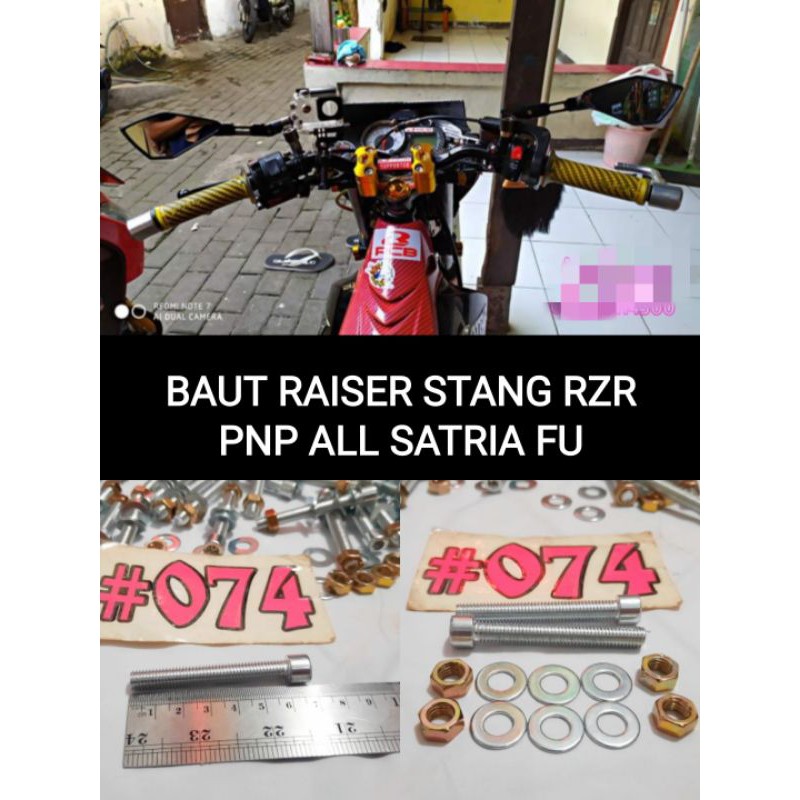 BAUT L RAISER CNC PNP STANG RZR SATRIA FU BAUT SET RAISER STANG SATRIA FU BAUT DUDUKAN STANG RZR FU