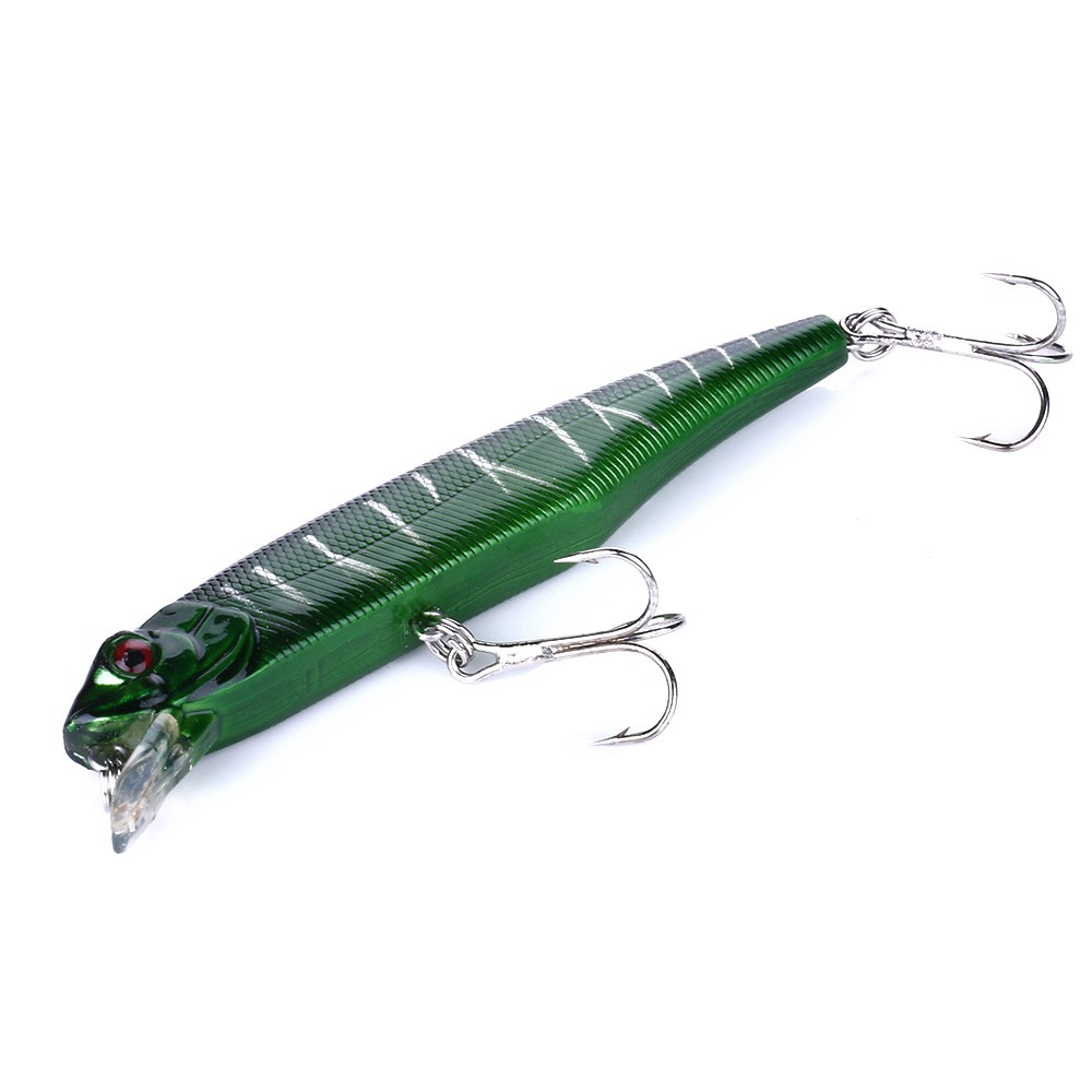 HENGJIA 2PCS Umpan Pancing Minnow 10.5CM 15.4G Fishing Lure Bentuk Ikan Kecil Kail Swimbait Bass Hard Bait