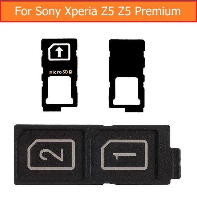 Sim Tray - Sim Lock Sony Xperia Z5 Original Dual Sim