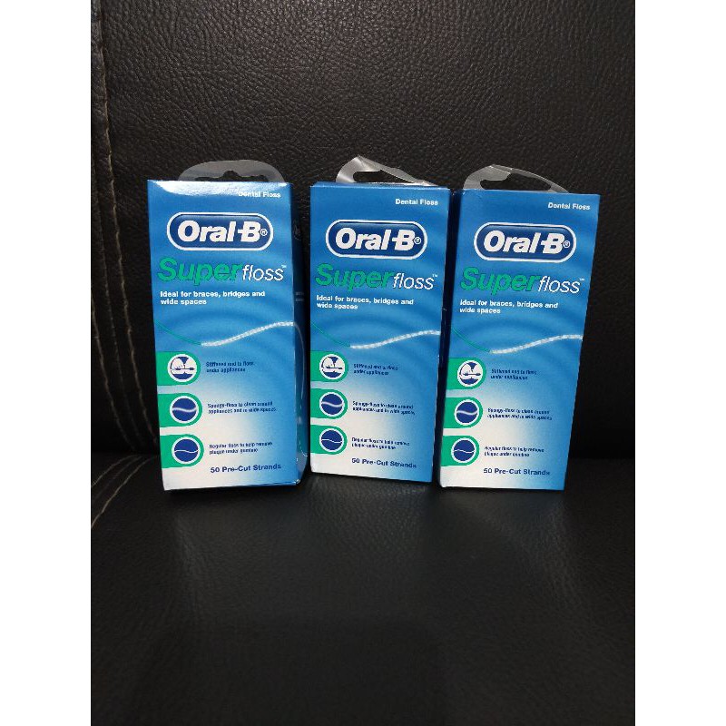 Superfloss Oral B kawat gigi isi 50, Super floss oral B