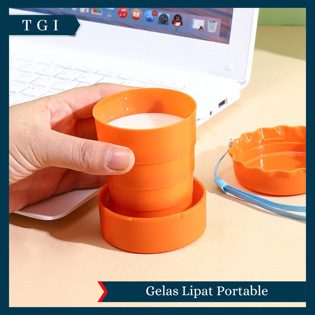 TGI - GELAS LIPAT FOLDABLE CUP / CUP PORTABLE CUP TRAVEL / GELAS LIPAT SERBAGUNA / GELAS TRAVEL / GELAS MULTIFUNGSI / GELAS UNIK