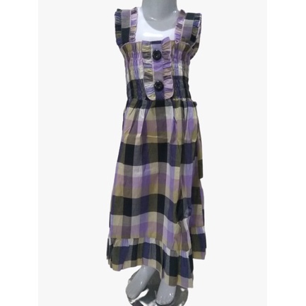 DRESS ANAK KOTAK / BAJU ANAK 9-10 TAHUN / ROK ANAK PEREMPUAN