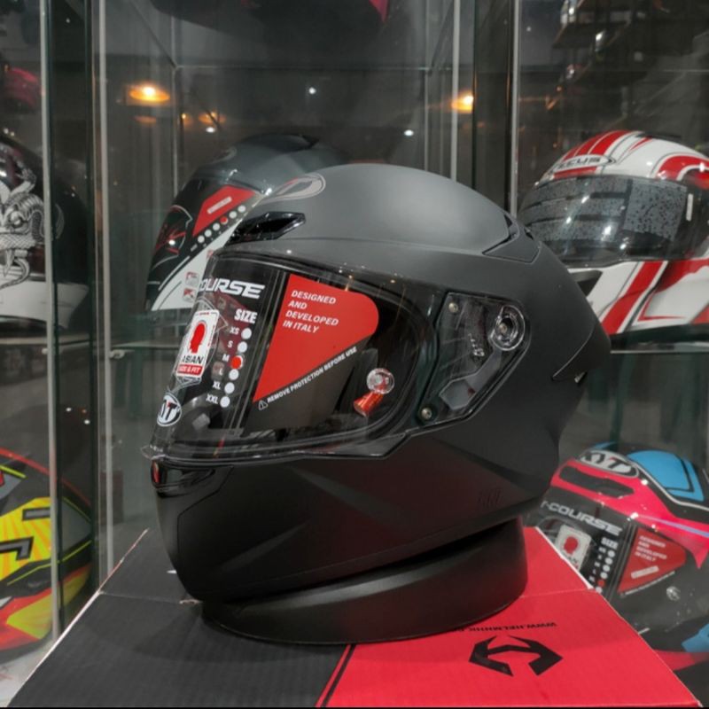 KYT TT Course Black Matt Doff Helm Full Face