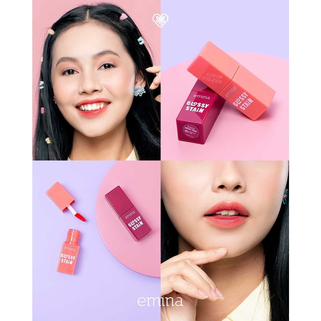 EMINA Glossy Stain 3g Lip tint gel finishing glossy (Valensia)