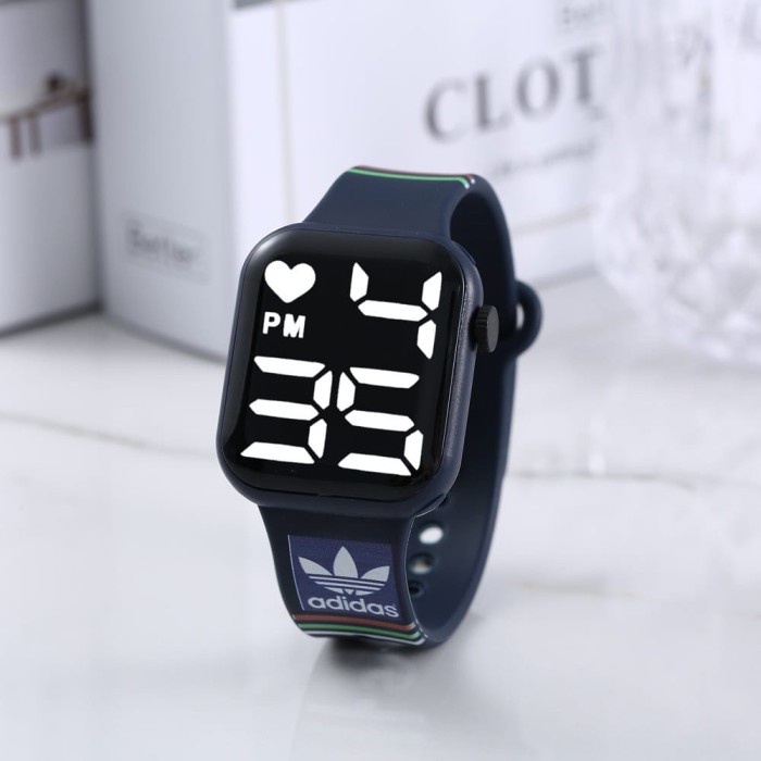 BISA COD - JAM TANGAN WANITA ADIDAS TREND LED DIGITAL STRAP RUBBER TERLARIS
