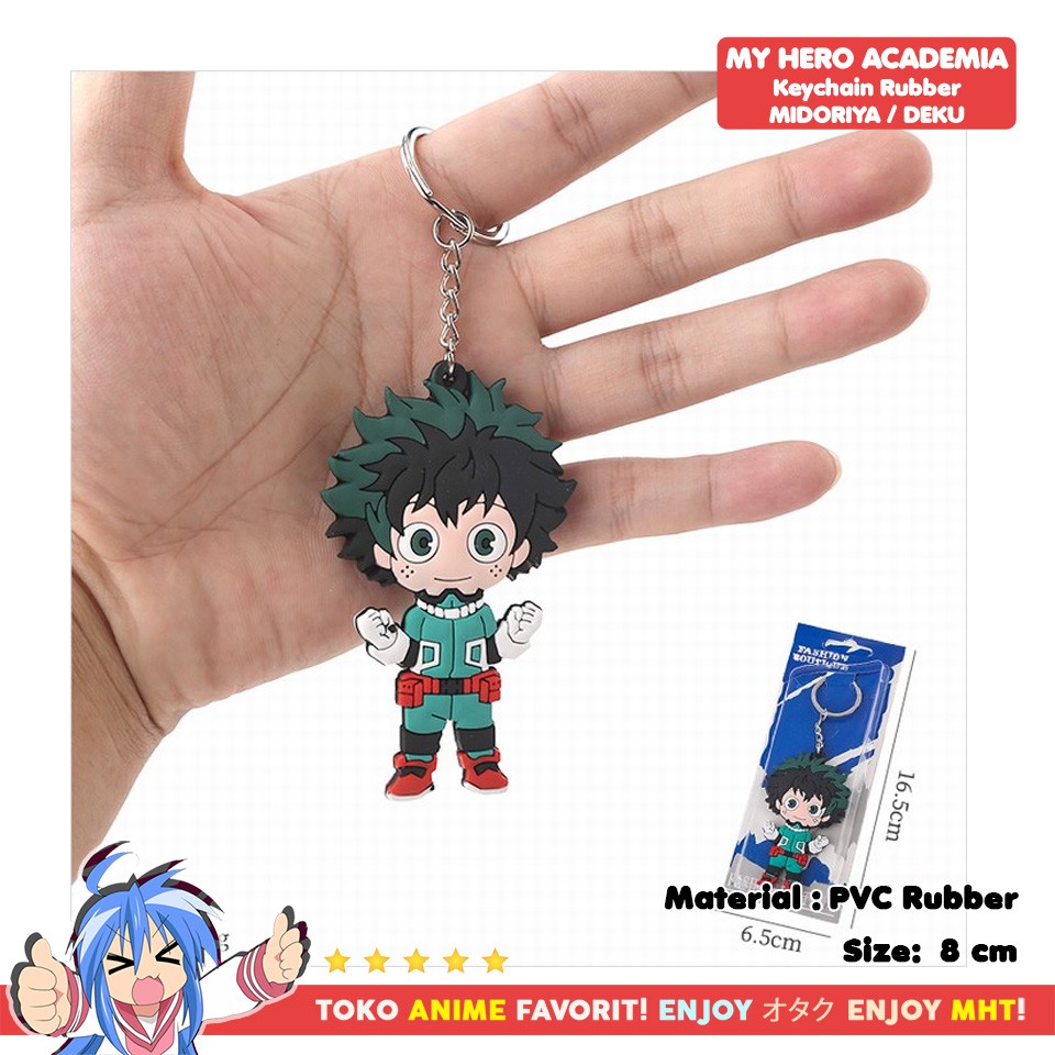 Gantungan Kunci Karet Boku no Hero Academia Midoriya Izuku Deku Nendo Pose