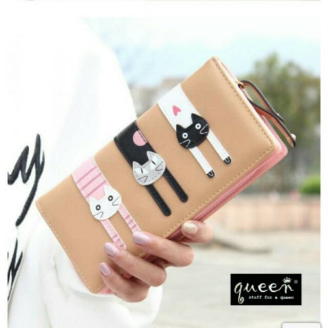 Dompet Panjang Lipat / Dompet murah Lokal / Three Little Kitten / Tiga Kucing Kecil