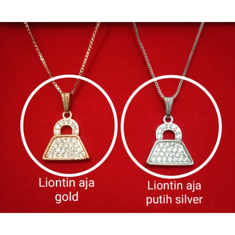 PnAL01. Liontin xuping Kalung wanita lapis emas dgn mata zircon