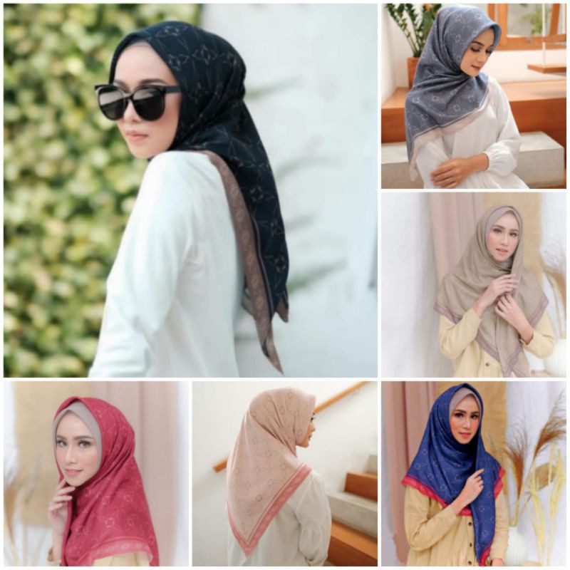 HIJAB SEGI EMPAT VOAL MOTIF LASERCUT PREMIUM TERBARU BEST SELLER // Mono series