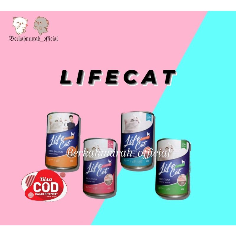 Jual LIFE CAT Makan Kucing Wetfood 400gr All Variant Kitten dan Adult