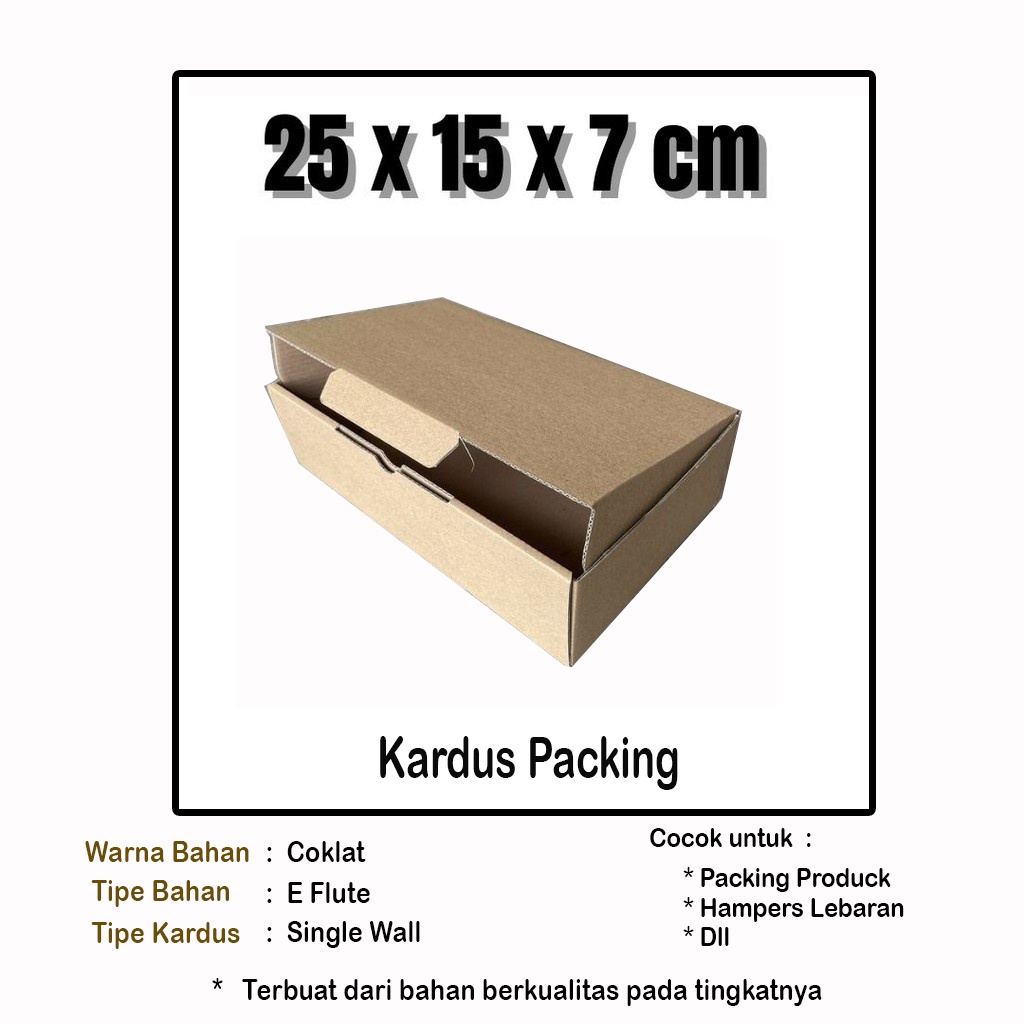 

Kardus Packing 25x15x7 cm | Box Paket | Box Roti | Box Kemasan | Box Kue Kering 250gr isi 2 toples