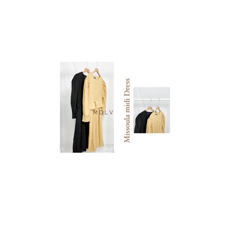 MDLV ~ 62522# Missoula Midi Dress Long Dress Premium Fashion Import