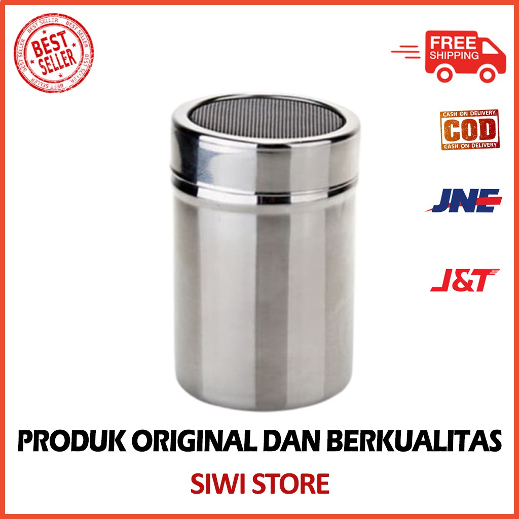 

Tempat Bubuk Cokelat Cacao Mesh Shaker Chocolate Penabur Bumbu Coklat Bubuk Latte Art Baris P9P0
