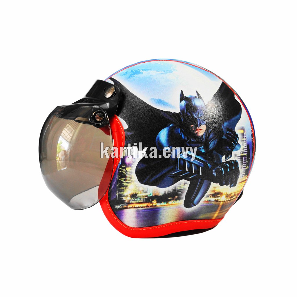 Helm Anak Cowok Model Bogo Karakter Batman