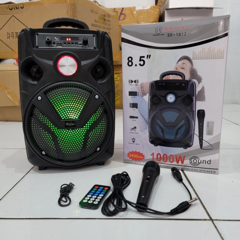 Speaker SX Y812 / Y815 | 8" inch | free 1pcs Mic Kabel