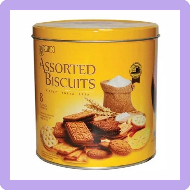 NISSIN Assorted Biscuit Yellow Kaleng 700gr Biskuit Nissin Kaleng Kuning