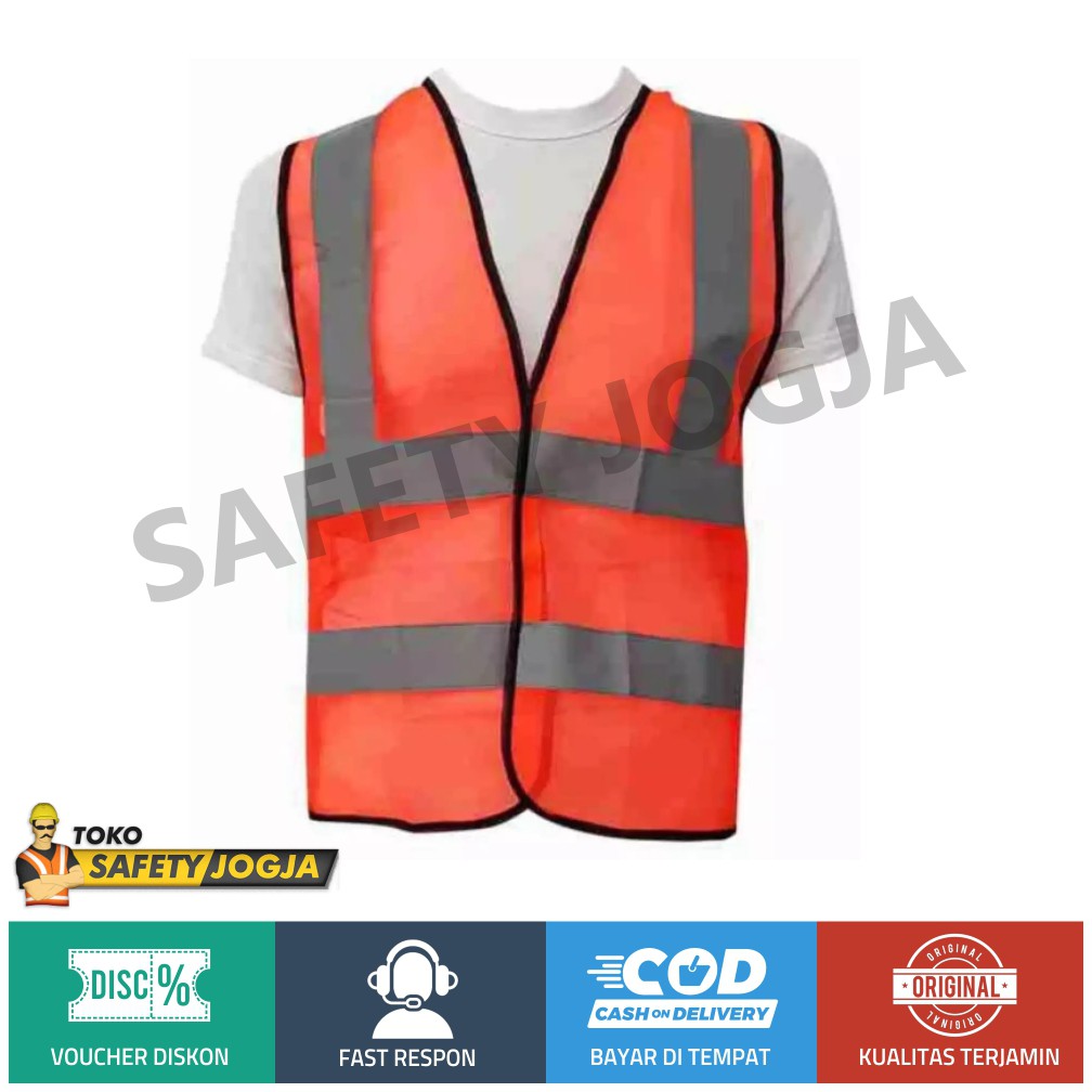 Rompi safety Proyek 4 lines scotlight polyester k3