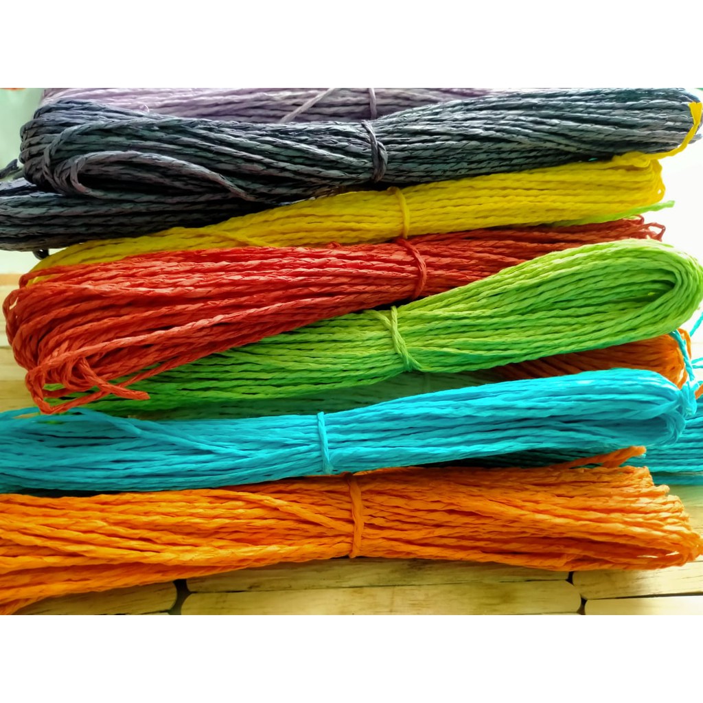 

Tali Rami warna 15 meter paper rope 2mm tali DIY