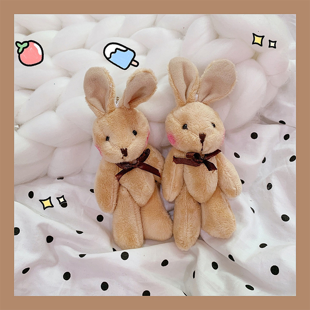 Mainan Boneka Stuffed Plush Kelinci Mini Lucu 11cm Untuk Dekorasi Pesta Ulang Tahun / Pernikahan