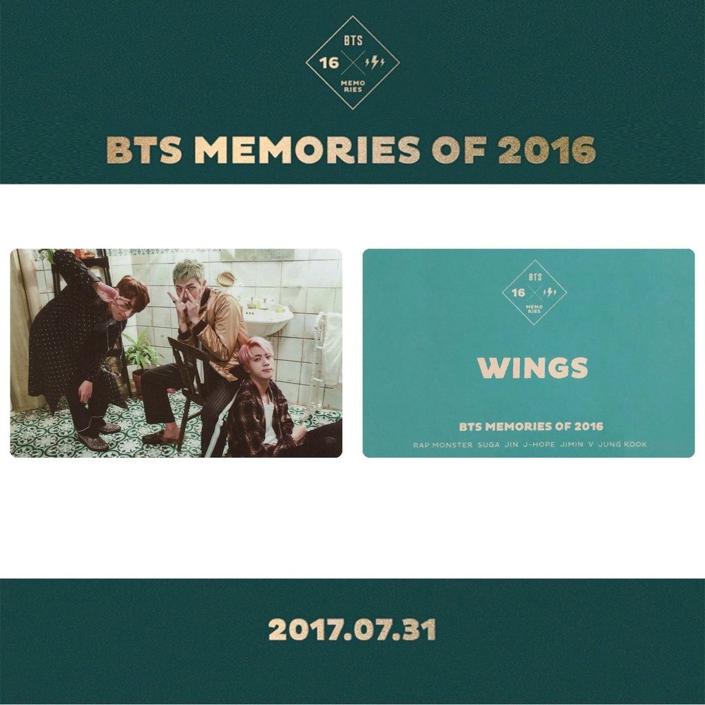 Kartu Lomo Foto Bts 2016 SUGA JiMin V RM Jin J-Hope Jung Kook