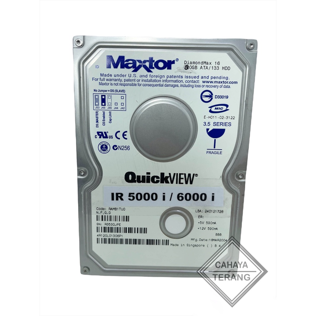 Hard Disk Mesin Fotocopy Canon IR 5000I Siap Pakai