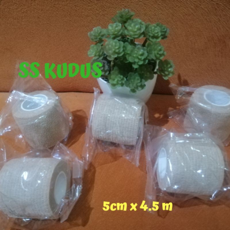 Perban elastis / cohesive bandage / perban kohesive 5cm x 4.5 m