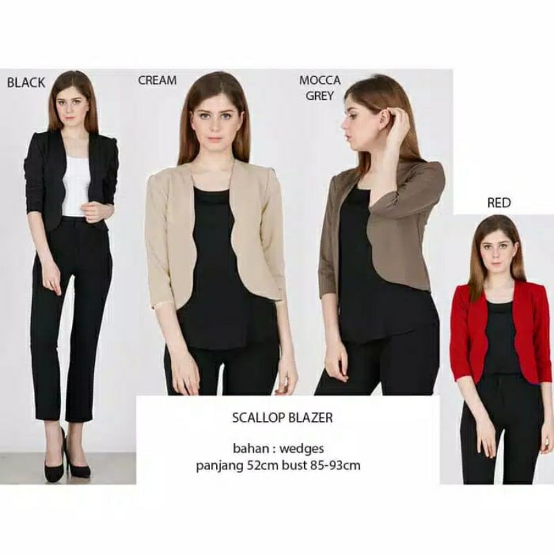 Scallop blazer allsize