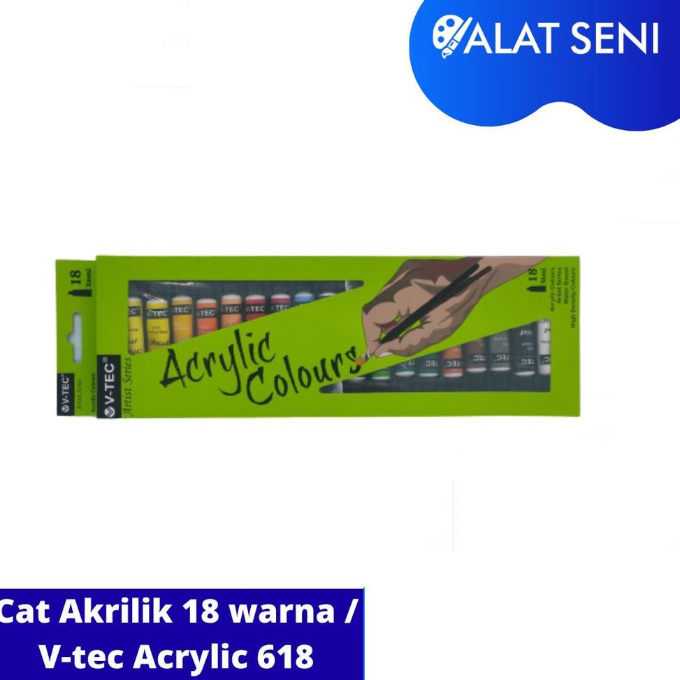 

L4gi rame V-TEC ACRYLIC COLOURS 6 ML SET 18 / V-TEC CAT AKRILIK 18 WARNA / PAKET CAT AKRILIK |K2O 00