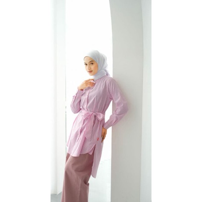 DAUKY ATASAN TUNIK TERBARU M TUNIC STRIPE BELT