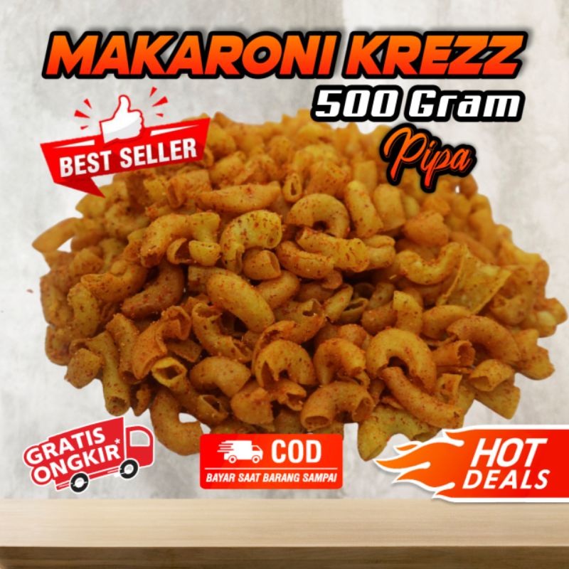 

Makaroni Pipa 500 gr Cemilan Makroni Pedas