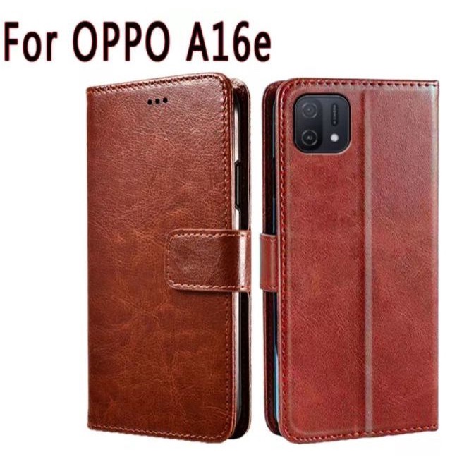 OPPO A16E Case Flip Cover Case Leather Wallet Sarung OPPO A16E