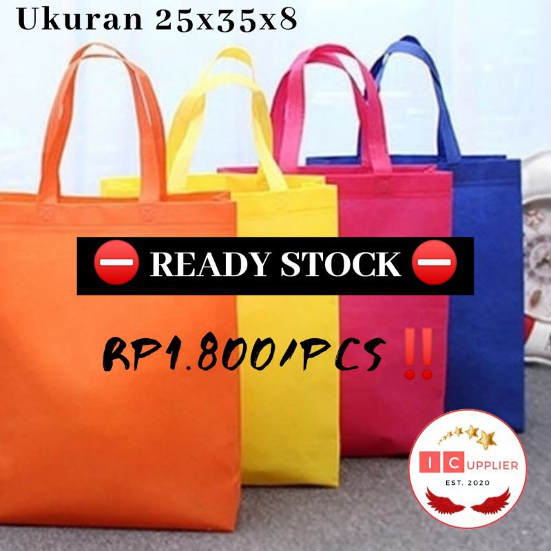 

[COD] TAS SPUNBOND 25x35/ TAS SPONBOND/ TAS PROMOSI/ TAS TENTENG/ TAS SPUNBOND POLOS/ TAS SABLON/ TAS SOUVENIR ULTAH PERNIKAHAN GROSIR