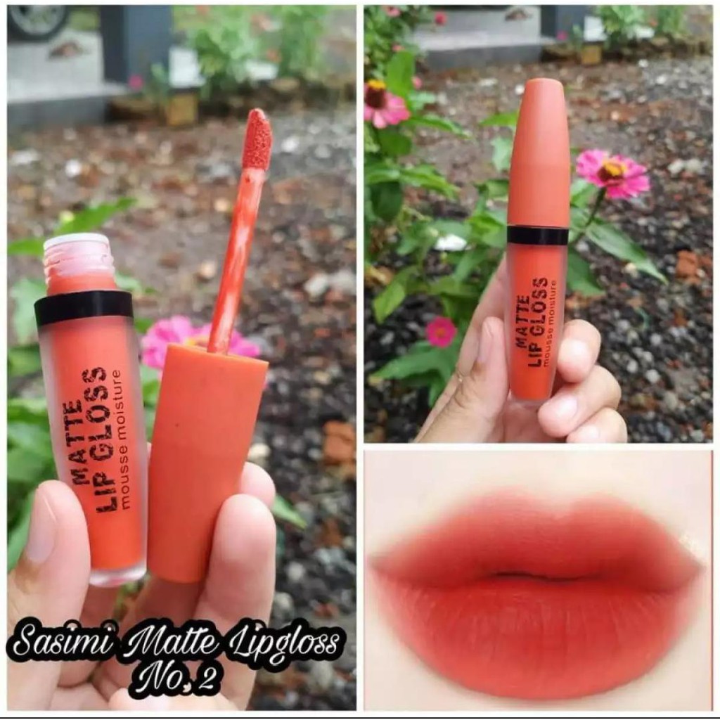 SASIMI VELVET MATTE LIPS ORANGE PEACH/BISA PILIH WARNA S853 /COD