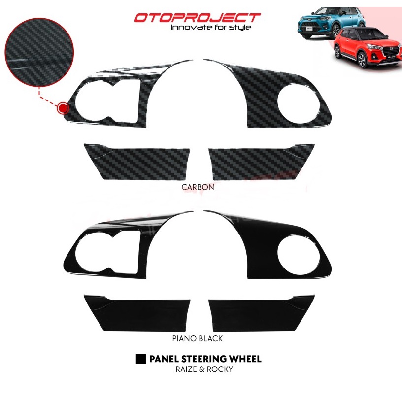 Panel steering wheel trim kemudi mobil toyota raize ferrari variasi