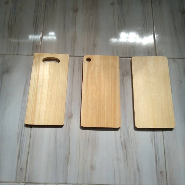 Talenan Kayu Pinus Kotak plong 30 x 15 MURAH TEBAL / Wooden Cutting Board