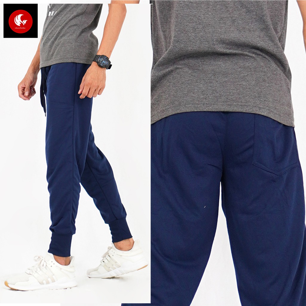 OKECHUKU Brooklyn Celana Panjang Pria Polos Basic Jogger Pant / Joger Pants-Navy