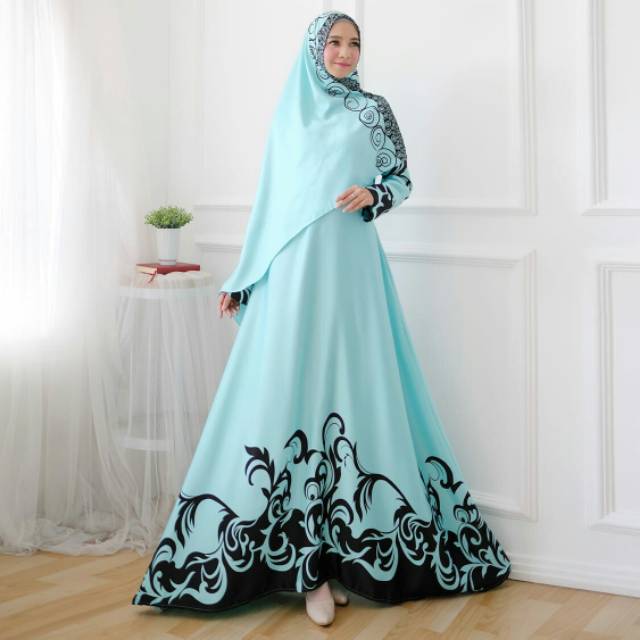 Maxi syari white hijab