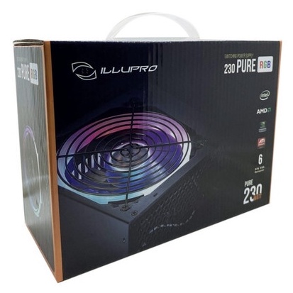 Power Supply PSU Gaming ILLUPRO Fan RGB 6pin 230 watt pure 230w 230wat