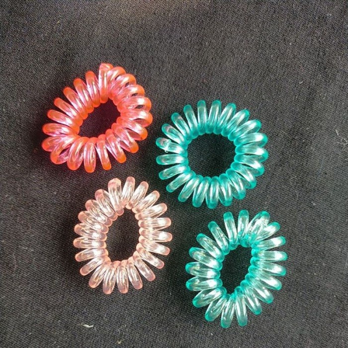 IKAT RAMBUT SPIRAL MINI WARNA WARNI/ KUNCIRAN SPIRAL MINI BENING WARNA RANDOM PER PCS