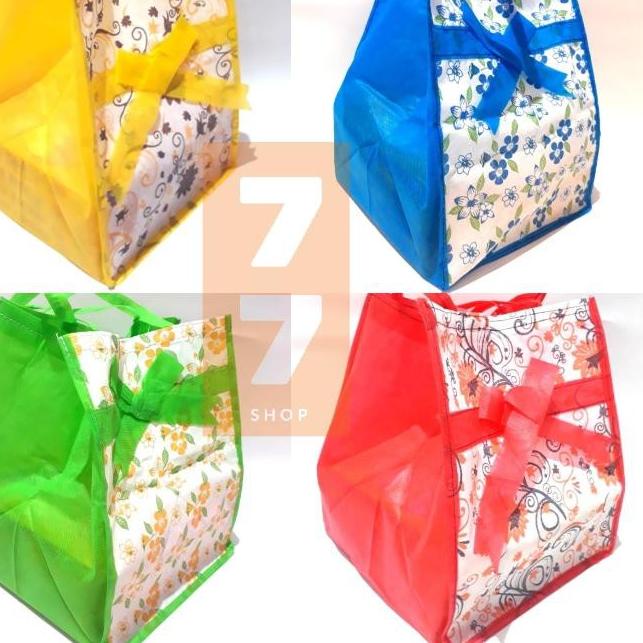 

드 12 pcs Tas Kain Pita untuk dus / Box Makanan Goodie Bag Acara Hajatan Syukuran Uk 18x18 20x20 22x22 Flash Sale