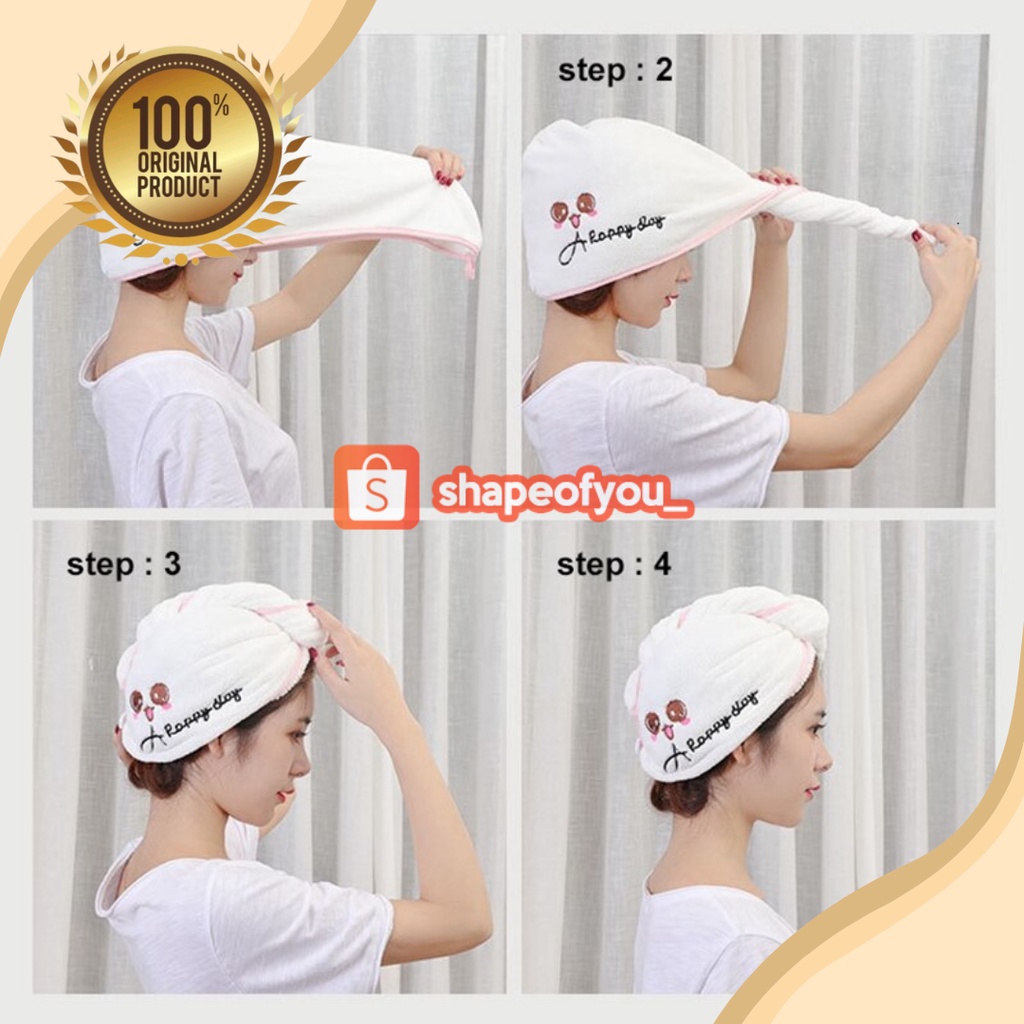 Handuk Microfiber Pengering Rambut Rapid Beludru Tebal Topi Pembungkus Mandi Handuk Kamar Mandi Kering Turban Topi Cepat Handuk Serat Mikro