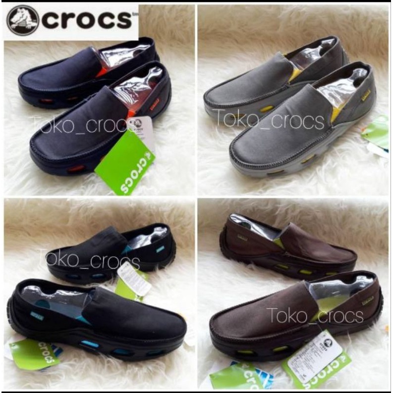 crocs Tideline sport man / sepatu crocs pria tideline sport canvas