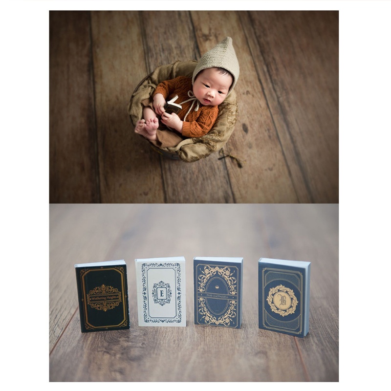 Mary 4pcs / Set Buku Mini Gaya Retro Untuk Properti Foto Bayi Newborn